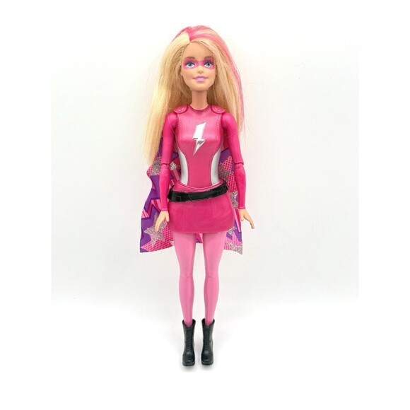 RARE Barbie in Princess Power Pink Super Hero Highlights 2015 Mattel Complete - Picture 1 of 4